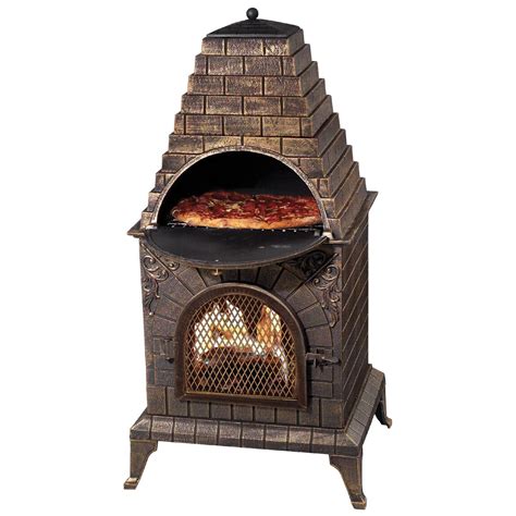 Chiminea patio heaters la hacienda mexican clay chiminea outdoor heater firepit pizza oven cast iron bronze steel wood burner stoves firepits. Outdoor Pizza Oven Fireplace Chiminea Wood Burning BBQ Fire Pit Firepit Patio | eBay