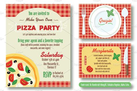 Swiss airlines miles & more: Editable Pizza Party Invitation ~ Invitation Templates ...