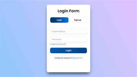 Login And Signup Form Switcher With Html And Css Bytewebster