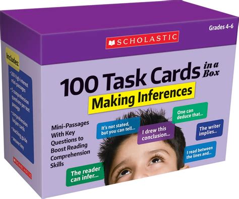100 Task Cards In A Box Making Inferences Mini Passages With Key