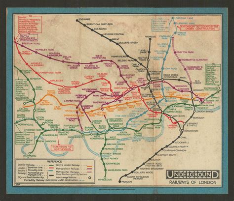 London Underground Tube Map Diagram Plan Piccadilly Extension