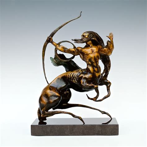 Centaur Sculpture By Тао H 35cm Patinated Bronze Casting 2012