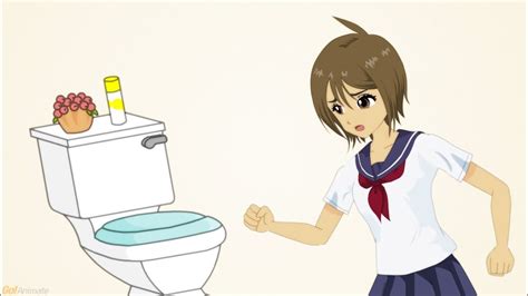 Anime Girl On Toilet