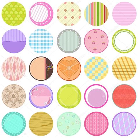A Cute Collection Of Vector Labels Cards Tags Pastel Colors Stock