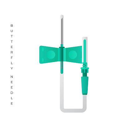 Download Butterfly Needle Vector Illustration Iolated On White ...
