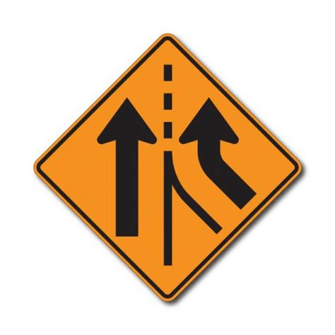 Cw4 3 Added Lane Traffic Sign Diamond Grade Visibility Mutcd