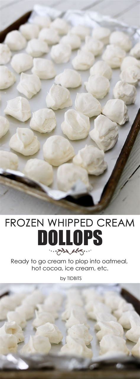 Whipping cream is one of my favorite ingredients to cook with. Frozen Whipped Cream Dollops | Recipes with whipping cream, Whipped cream desserts, Keto whipped ...