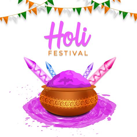 Jar Colored Clipart Png Images Holi Festival Greeting With Color Jar