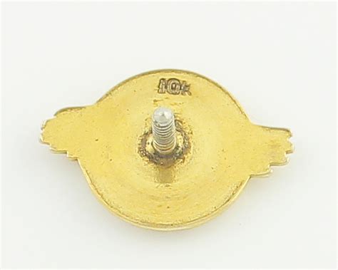 10k Ruptured Duck Service Pin Yellow Gold Honorable Service Award