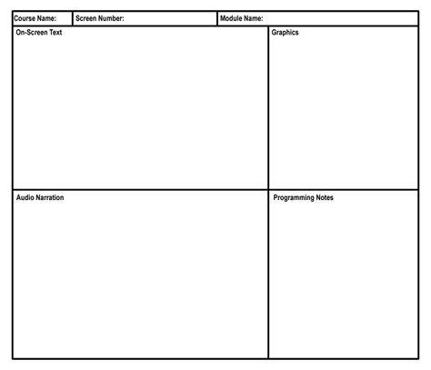 Free Elearning Storyboard Templates