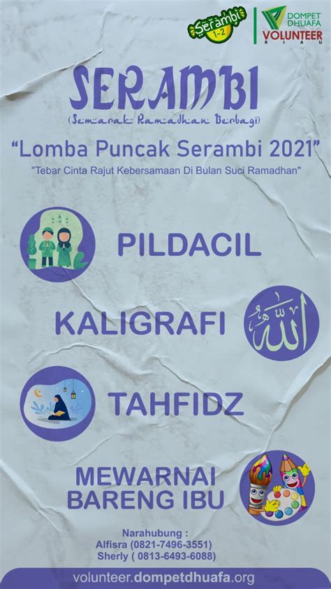 Lomba Lomba Semarak Ramadhan Berbagi Serambi Dompet Dhuafa Volunteer