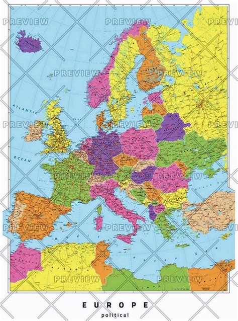 Europe Political Wall Map By Oxford Cartographers