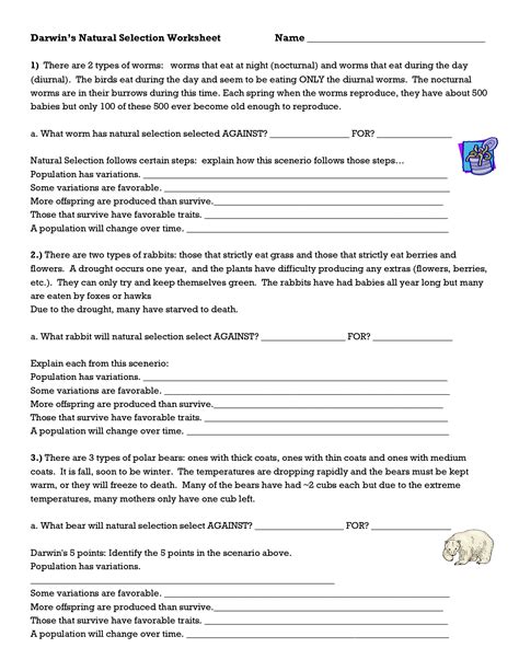 Darwin's natural selection worksheet name _____ charles darwin devleoped the theory of evolution through a process called natural selection. 13 Best Images of What Darwin Never Knew Worksheet Answer ...