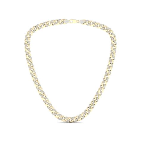 Mens 200 Ct Tw Diamond Cuban Curb Chain Necklace In 10k Gold 22