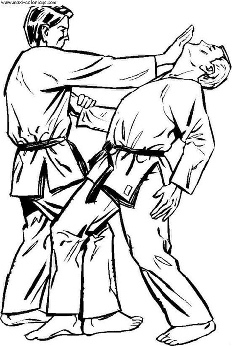 Coloriage Judo gratuit à imprimer liste 20 à 40