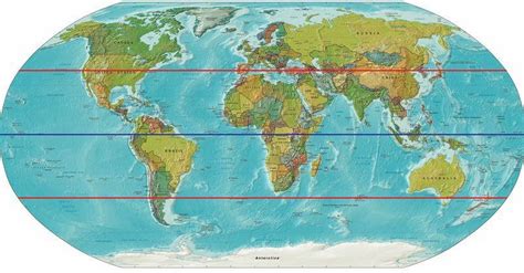 World Map Equator Line