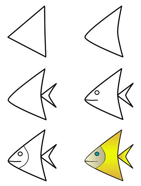 How To Draw Fish For Kids Easy Learn How To Draw Fish Pictures Using