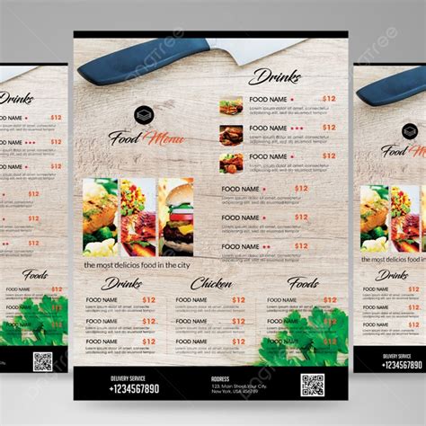 Restaurant Menu Flyer Template Download On Pngtree