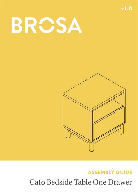 Brosa Cato Bedside Table One Drawer Assembly Manual Pdf Download