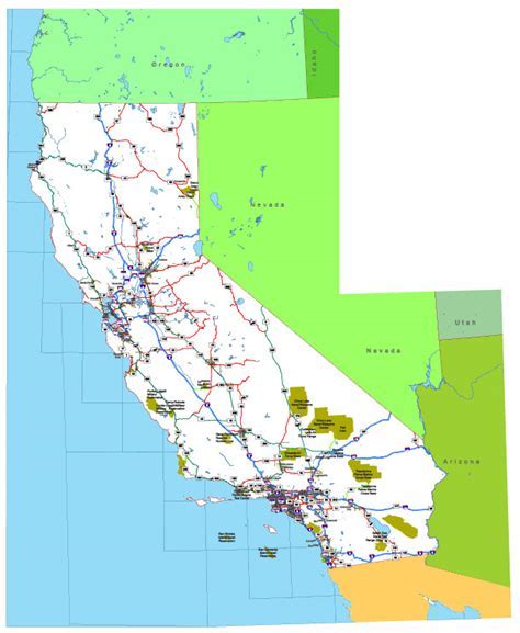 Free Vector Map State California Districts Us Adobe Illustrator And Pdf
