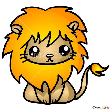 How To Draw Lovely Lion Kawaii