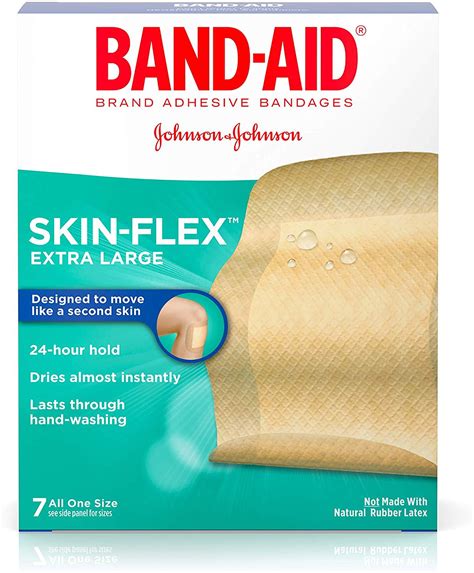 Band Aid Skin Flex Extra Large Adhesive Bandages For First Aid And