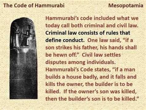 King hammurabi of babylon, created hammurabi's code. Ch. 7 The Code of Hammurabi - 3:48min Video of text read ...