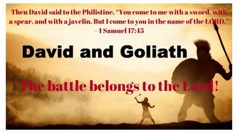 The Weapons That David Had Biblical Christianity