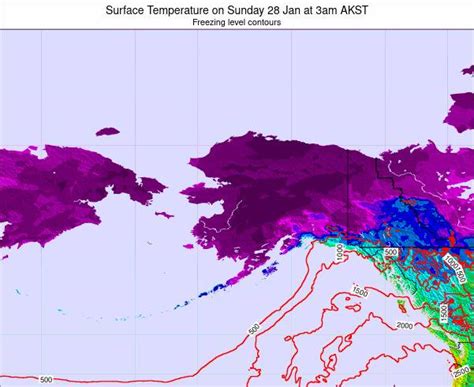 Alaska United States Surface Temperature On Monday 13 Nov At 3am Akst
