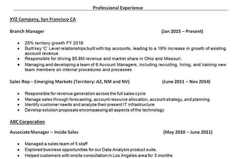 Previous Work Experience Examples For A Resume 2022