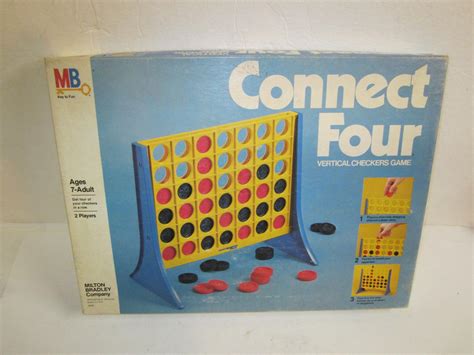 Vintage Milton Bradley Connect Four Checkers Game 1977 Complete