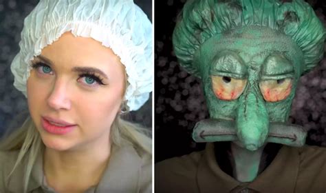 This Artist Turned Herself Into Squidward Using Only Drugstore Products