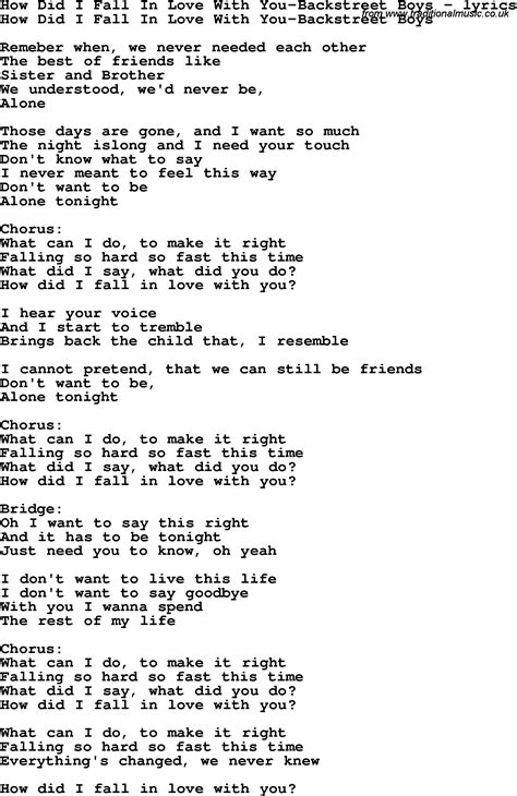 Check spelling or type a new query. Love Song Lyrics for:How Did I Fall In Love With You ...