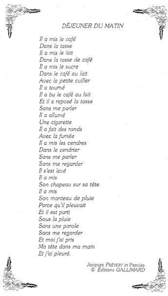 Déjeuner du matin...I remember this from French class! | Basic french