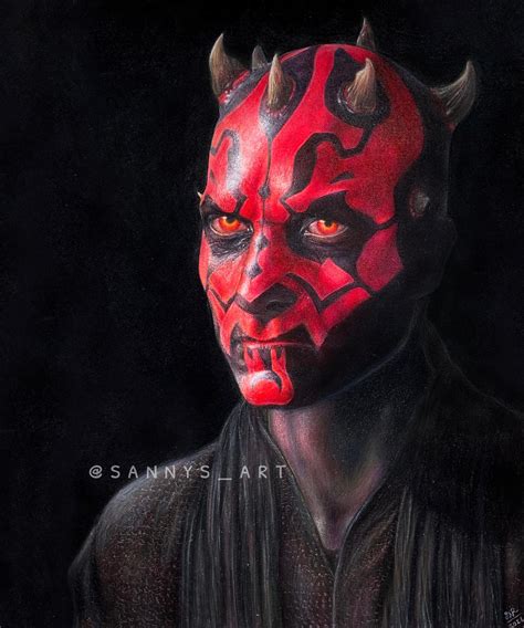 Darth Maul Portrait With Color Pencils Star Wars Fan Art Rstarwars