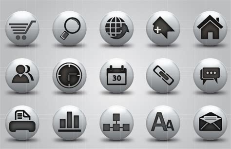 Free Round Gray Web Icons Vector Titanui