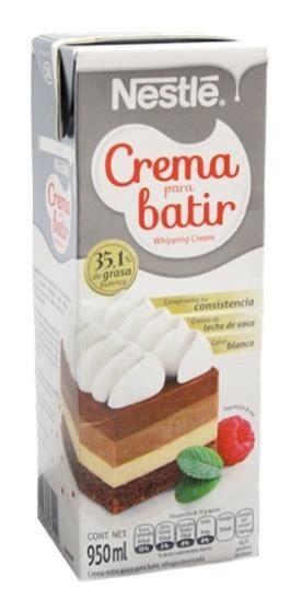 Crema Para Batir Nestle De 950ml Meses Sin Intereses