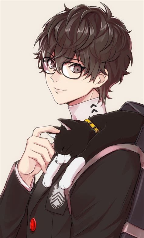 Pin By Kasy M Brun On Ren Amamiya Anime Glasses Boy Cute Anime