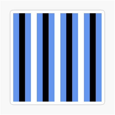 Black White And Blue Vertical Stripes Sticker For Sale By Starrylite