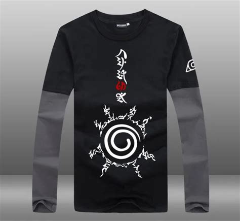 Buy Anime Naruto T Shirts Men Uchiha Clan T Shirt Long
