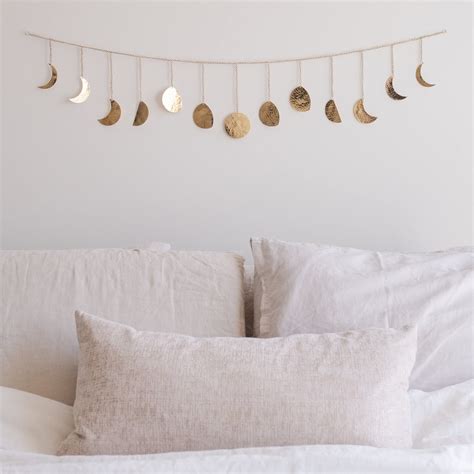 Buy Moon Phase Wall Decor Handmade Hammered Gold Metal 13 Moons 36 Garland Phases Of The Moon