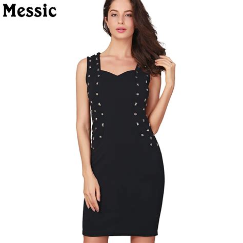 messic diamonds mini bodycon black pencil dress summer 2018 sleeveless tunic dresses women
