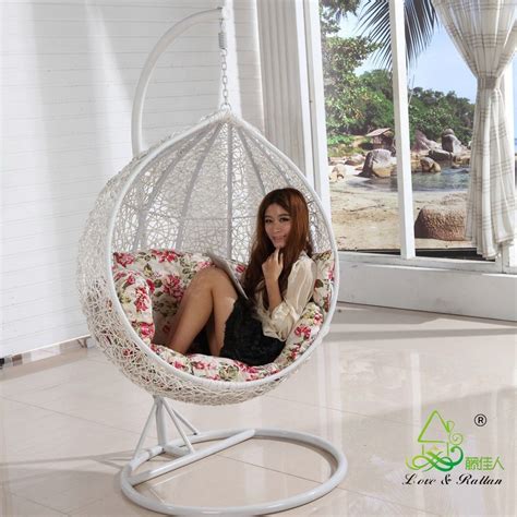 Houzz hanging rattan chair ($480). Hanging Chair For Girl Bedroom | Bedroom hanging chair ...