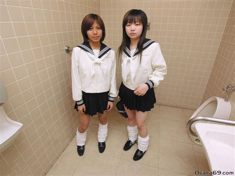 Osaka Cute Japanese Schoolgirl Mirai And Shiina Naked In Public