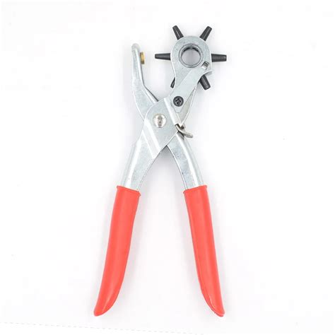 Multifunction Metal Hole Punch Plier Revolving Leather Manual Punch