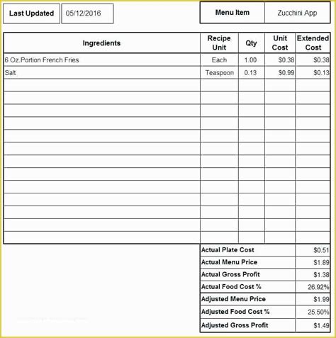 This project tracking spreadsheet template is the perfect choice for that. 43 Food Costing Template Free Download | Heritagechristiancollege