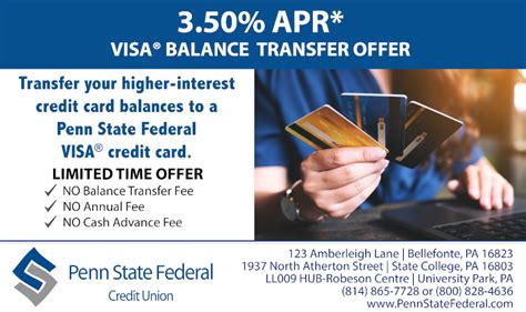 Visa Balance Transfer Offer Penn State Federal Credit Union