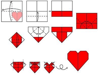 Buy some origami paper or just get a4 paper and cut it into a square. How to Make An Origami Heart - Art