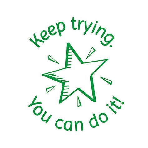 Keep Trying You Can Do It Stamper 2 Colours 21mm