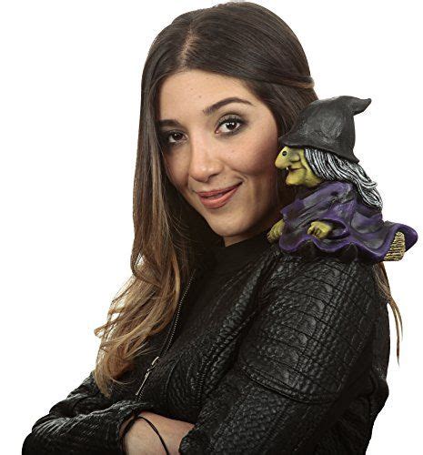 Evil Witch Sitting Shoulder Buddy Funny Costume Accessories For Halloween 2021 For Men And